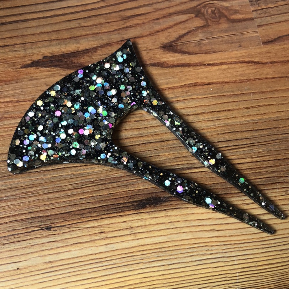Handmade resin hair stick